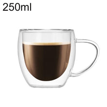 Load image into Gallery viewer, New 6Pcs 80ml 2.7oz Glass Double Walled Heat Insulated Tumbler Espresso Tea Cup coffee mug tazas de ceramica creativas