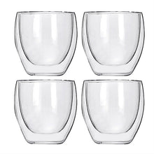 Load image into Gallery viewer, New 6Pcs 80ml 2.7oz Glass Double Walled Heat Insulated Tumbler Espresso Tea Cup coffee mug tazas de ceramica creativas